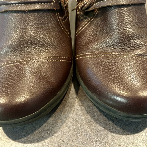 ~~Clarks Cheyn Madi 10M Slip-On Loafers Shoes Dark Brown Women's Slip On Comfort - Picture 5 of 7